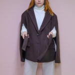 Belted cape Coat