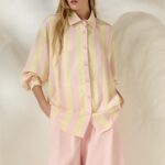 Casey shirt pink yellow