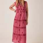 Lili Sleeveless Dress Clavel Framboise