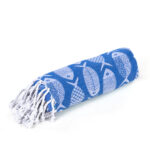 Fish blue towel