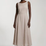 Midi dress beige