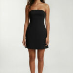 Strapless mini dress