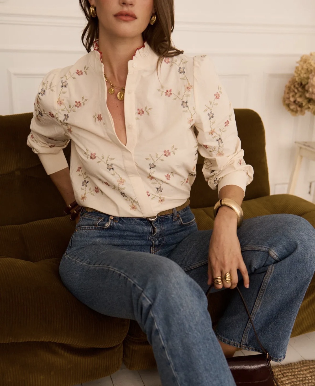 Screenshot Wildflower Embroidered Shirt - Image 1